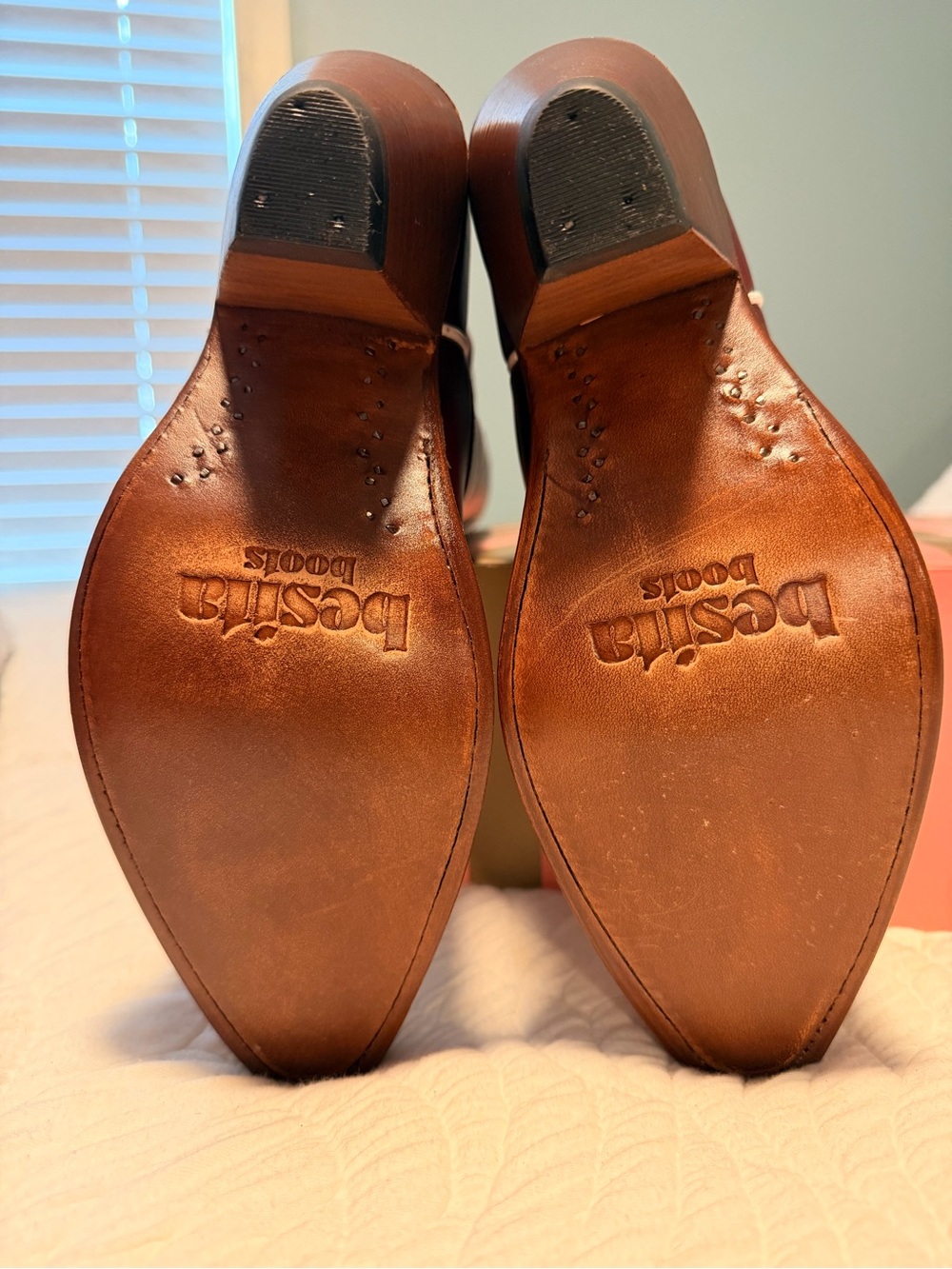 Women's Burgundy Western Embroidered Heeled Boots - Picture 3 of 10